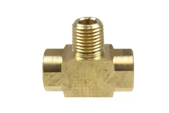 Male Branch Tee, 1/4" FPT x 1/4" MPT
