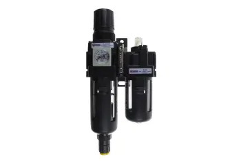 29 Series Filter/Regulator + Lubricator, Compact, 1/4", Automatic, w/ Square Gauge
