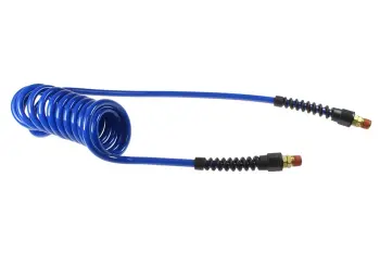 Flexcoil, 3/8" x 25', 3/8" NPT Swivel Strain Relief Fittings, Blue