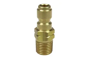 Straight Through Connector, Brass, 1/4" MPT