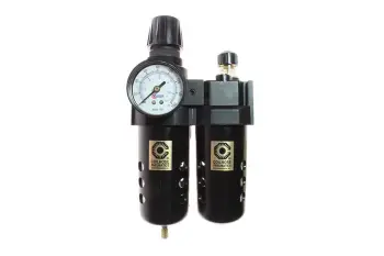 27 Series 3/4" Integral Filter/Regulator + Lubricator, Auto Drain, Gauge