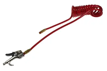 Flexcoil, 5/32" x 10ft with 600-S Blow Gun. 1/4" NPT Fittings, Red