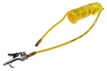 Flexcoil, 5/32" x 10ft with 600-S Blow Gun. 1/4" NPT Fittings, Yellow