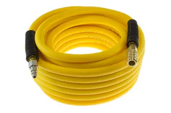 Yellow Belly PVC Hybrid Hose, 1/4 ID x 25', 1/4" MPT, Industrial Couplings