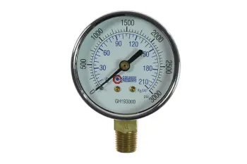 2 1/2" Hydraulic Gauge, 1/4" Bottom Mount, 0-3000 psi