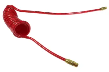 Flexcoil, 3/8" x 30', 1/4" NPT Reusable Rigid Fittings, Red