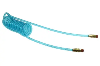 Flexcoil, 3/16" x 15', 1/4" NPT Reusable Swivel Fittings, Transparent Blue