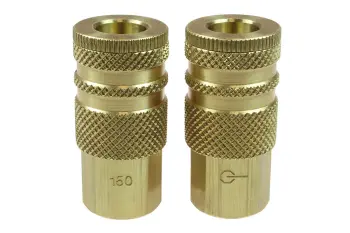 1/4" Industrial Coupler, 1/4" FPT, Display of 2