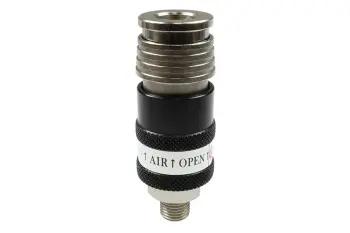 2-in-1 Safety Exhaust Coupler 3/8" Body, 1/4" MPT
