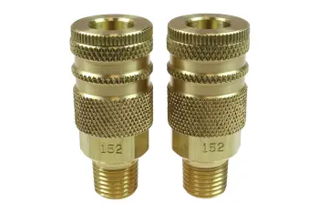 1/4" Industrial Coupler, 1/4" MPT, Display of 2
