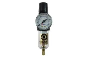 1/4" Miniature Integral Filter/Regulator, Gauge, 0-50 psi