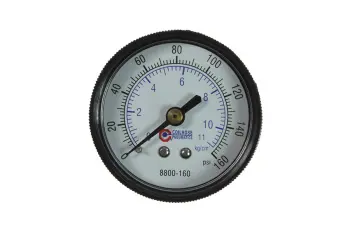 2" Dial Gauge, 1/4" Back Mount, 0-160 psi