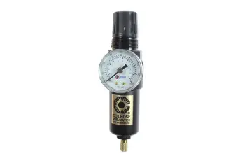 1/4" Miniature Integral Filter/Regulator, Gauge, Metal Bowl