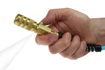 CoBlo™ Coupler Blow Gun, 1/4" Industrial, 1/4" FPT in use