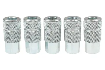 1/4" Automotive Steel Coupler, 1/4" FPT, 5 Pack