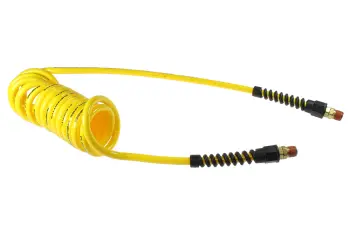 Flexcoil, 1/4" x 50', 1/4" NPT Swivel Strain Relief Fittings, Yellow