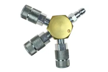 3 Port Flat Hex Manifold, 3/8" Automotive Interchange