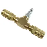 Tee Manifold Assembly, 1/4" 6 Ball Industrial Interchange