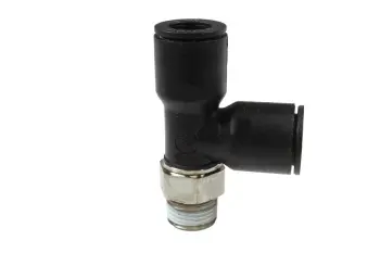 Coilock Male Swivel Run Tee, 5/32" OD x 10-32