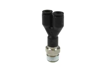 Coilock Dual Tube "Y" Conn, 5/32" OD x 1/8" NPT