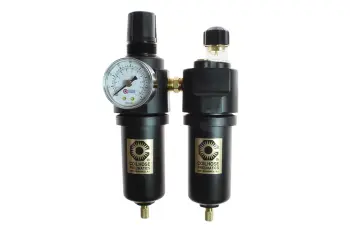 26 Series 1/4" Integral F/R & Lubricator, Gauge, Metal Bowl, 5&micro; Element