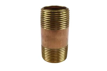 Brass Long Nipple, 3/8" MPT x 2"