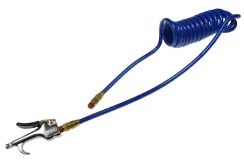 Flexcoil, 5/32" x 10ft with 600-S Blow Gun. 1/4" NPT Fittings, Blue