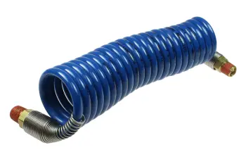 Nylon Coil, 1/8" x 25', 1/8" NPT Swivel Fittings, Blue