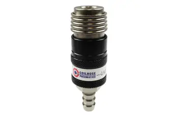 5-in-1 Safety Exhaust Coupler 1/4" Body, 1/4" Hose Barb