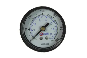 2" Dial Gauge, 1/4 Back Mount, 0-300 psi