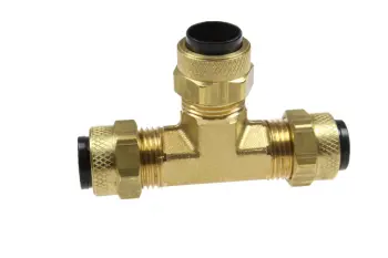 Poly-Tube Union Tee, 3/8" OD x 1/4" OD